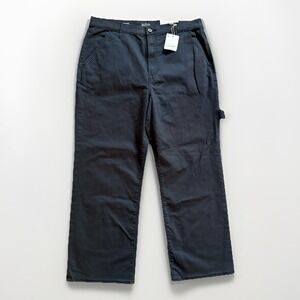 ana Womens Straight Leg Pants Size 16 High Rise Vintage Stretch Dark Gray